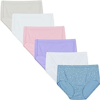 Hanes Women's Organic Cotton Panties Pack, ComfortSoft Underwear, 6-Pack (Colors May Vary)