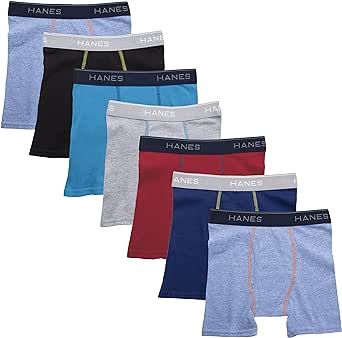 Hanes Boys' and Toddler Comfort Flex Waistband Boxer Briefs Multiple Packs Available (Assorted/Colors May Vary)